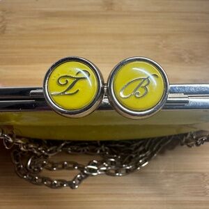 Ted Baker Yellow Patent Leather Kisslock Clutch / Crossbody EUC